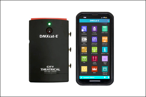 City Theatrical’s DMXcat-E is an expansion to the DMXcat Multi Function Test Tool system of solutions